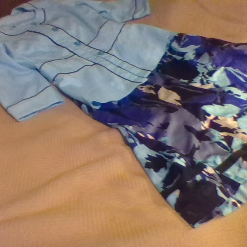 Extra small light blue jacket and matching skirt
